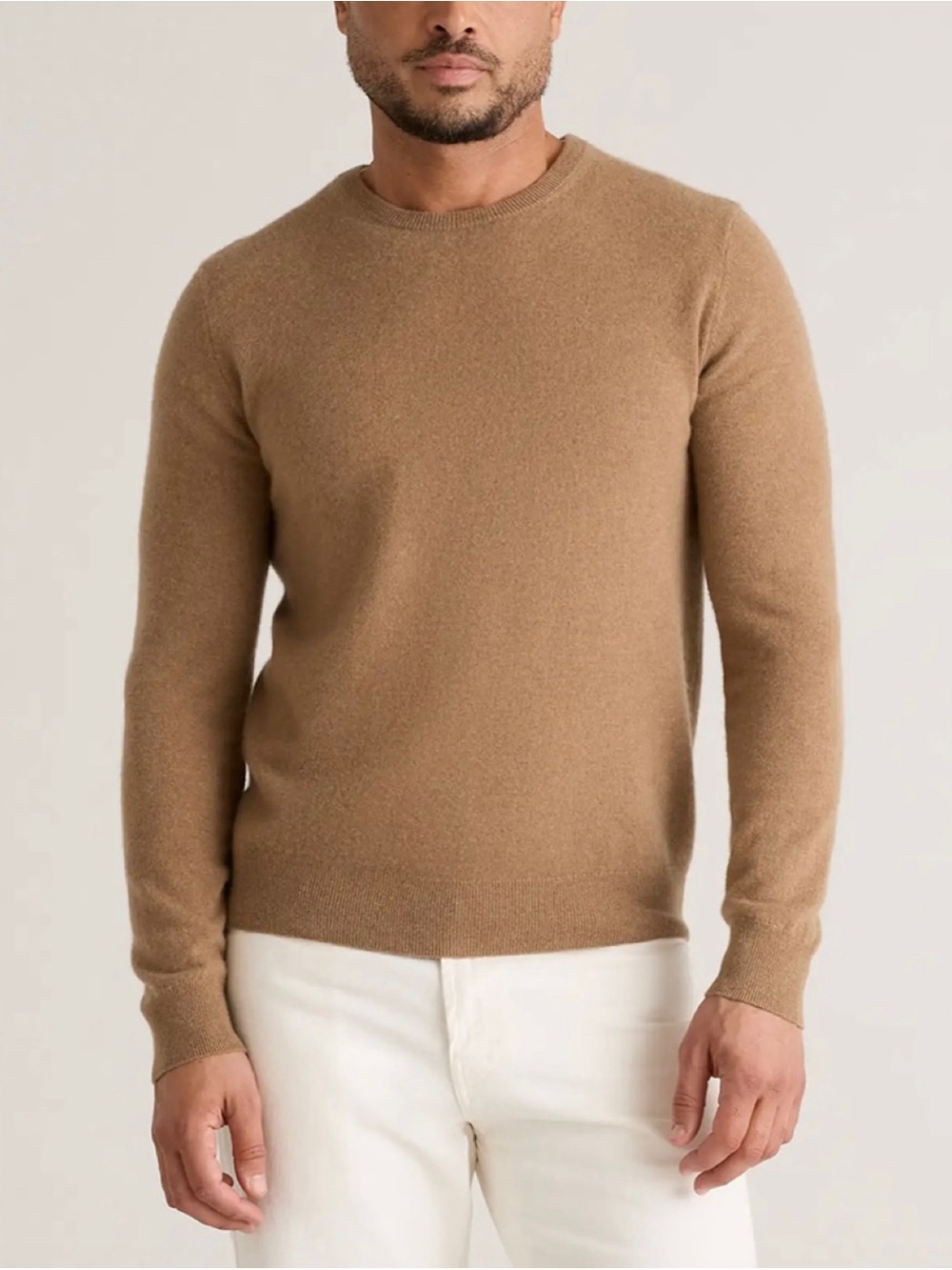 Quince Mongolian Cashmere 2.0 Crewneck Sweater Men’s M Teak Classic Preppy